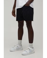 BoohooMAN - Short Length Rigid Denim Shorts - Lyst
