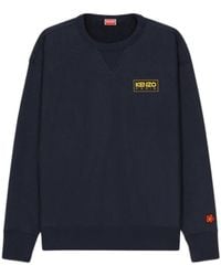 KENZO - Paris Outlined Logo Midnight Sweatshirt Cotton - Lyst