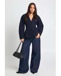 Boohoo - Wool Look Synched Waist Coat - Lyst