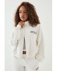 DSGN Studio - Collegiate Printed Zip Through Funnel Neck Bomber Sweatshirt - Lyst