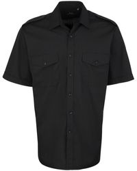 PREMIER - Short Sleeve Pilot Plain Work Shirt - Lyst