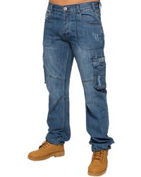 Enzo - Combat Denim Jeans - Lyst