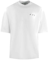 Off-White c/o Virgil Abloh - Big Ow Logo Skate Fit White T-shirt - Lyst