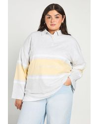 Boohoo - Plus Collared Rugby T-Shirt - Lyst