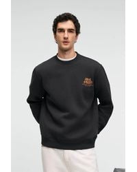 Grimelange - Printed Logo Crew Neck Sweatshirt - Lyst