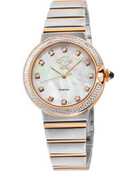 Gv2 - Sorrento Diamond Swiss Quartz Mop Dial Watch - Lyst