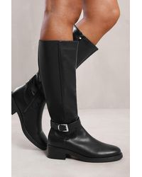 Where's That From - Wheres 'Bode' Knee High Boots With Buckle Detail - Lyst
