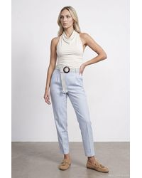 Dilvin - Pleated Straight-Leg Crepe Trousers - Lyst