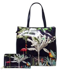 SVNX - Glossy Tropical Print Tote Bag & Purse Set - Lyst