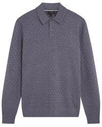 Ted Baker - Morar T Stitch Knitted Mid Polo Shirt - Lyst