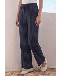 Roman - Petite Stripe Wide Leg Stretch Trouser - Lyst