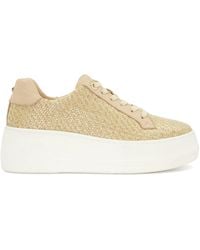 Dune - Tural-synthetic Episode Woven Flatform Trainers - Lyst