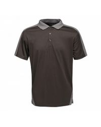 Regatta - Contrast Coolweave Polo Shirt (zwart/seal Grijs) - Lyst