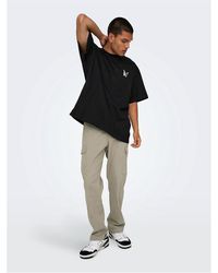 ONLY - Solid Patterned Straight Cargo Pants - Lyst