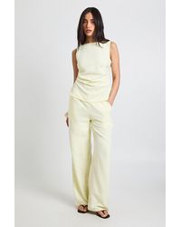Boohoo - Peached Ruched Sleeveless Trouser Co-Ord - Lyst
