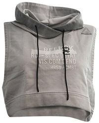 Reebok - Combat Glory Sleeveless Training Cropped Hoody - Lyst