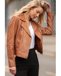 Ashwood Leather - 'Ciara' Real Biker Jacket - Lyst