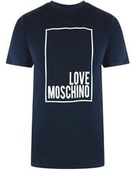 Moschino - Love Box Logo T-Shirt Cotton - Lyst