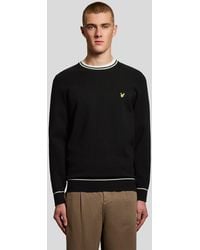 Lyle & Scott - Tipped Knitted Crew Neck Jumper - Lyst
