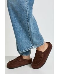 Boohoo - Faux Suede Wrapped Clog Mules - Lyst
