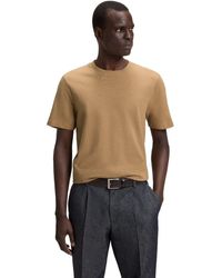 BOSS - Tiburt 240 T-shirt In Beige - Lyst