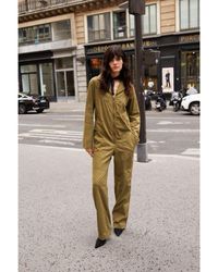Warehouse - Twill Zip Through Long Sleeve Boilersuit Cotton - Lyst