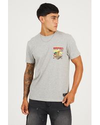 Brave Soul - Cotton Jersey Graphic T-Shirt - Lyst