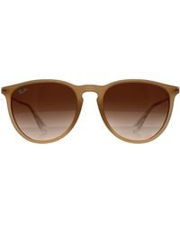 Ray-Ban - Rb4171 Erika 681413 Poliertem Gummi Farbverlauf Braun Sonnenbrille - Lyst