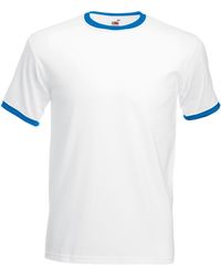 Fruit Of The Loom - Ringer Short Sleeve T-Shirt /Royal) Cotton - Lyst