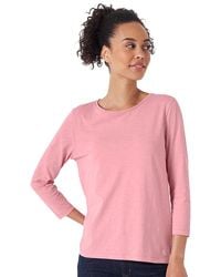 Crew - Long Sleeve Perfect Cotton Slub T Shirt - Lyst