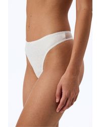 Penti - Broken Satin Floral Thong - Lyst