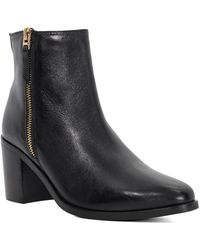 Dune - Purl Mid Height Block Heel Ankle Boots - Lyst
