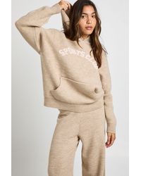 Boohoo - Sports Club Oversized Knitted Hoodie And Trouser - Lyst