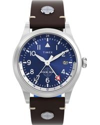 Timex - Waterbury Gmt X Pan Am Watch Tw2W97300 Leather (Archived) - Lyst