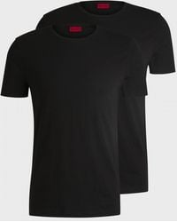 HUGO - Round Two-Pack Of Slim-Fit T-Shirts - Lyst