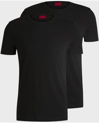 HUGO - Round Two-Pack Of Slim-Fit T-Shirts - Lyst