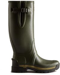 HUNTER - Balmoral Adj Tec Sole Tall Boot Dark - Lyst