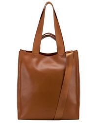 Smith & Canova - Smooth Leather Tote Shoulder Bag - Lyst