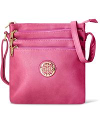 Woodland Leathers - Multi Zipper Cross Body Bag For - Lyst