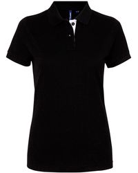 Asquith & Fox - Ladies Short Sleeve Contrast Polo Shirt - Lyst