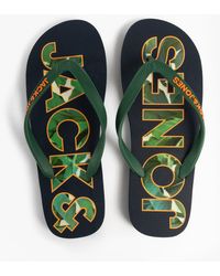 Jack & Jones - Logo Palm Print Flip-Flops Blazer - Lyst