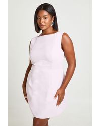 Boohoo - Plus Structured A Line Mini Dress - Lyst