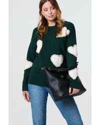 Izabel London - Heart Embellished Slim Jumper - Lyst