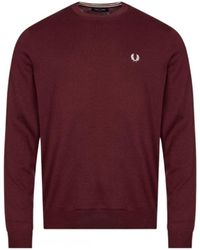 Fred Perry - Ox Blood V-Neck Jumper - Lyst