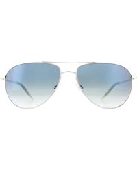 Oliver Peoples - Sunglasses Benedict 1002 5241/3F Chrome Sapphire Vfx Metal - Lyst
