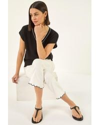 Roman - Cropped Stretch Flared Trouser - Lyst