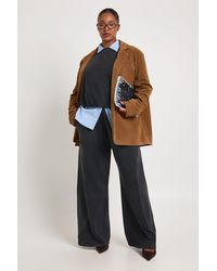 Boohoo - Plus Washed Ribbed Detail Straight Leg Tracksuit - Lyst