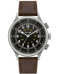 Bulova - A-15 Pilot Watch 96A245 Leather (Archived) - Lyst