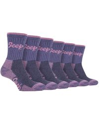 Jeep - 6 Pair Multipack Ladies Cotton Breathable Padded Hiking Socks - Lyst
