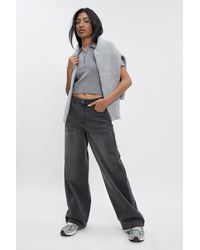Boohoo - Mid Waist Loose Fit Skater Jean - Lyst